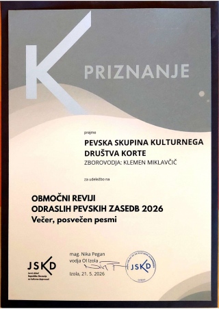 Večer, posvečen pesmi 2026