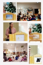 Članici društva s kamišibajem na obisku