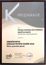 Večer, posvečen pesmi 2026